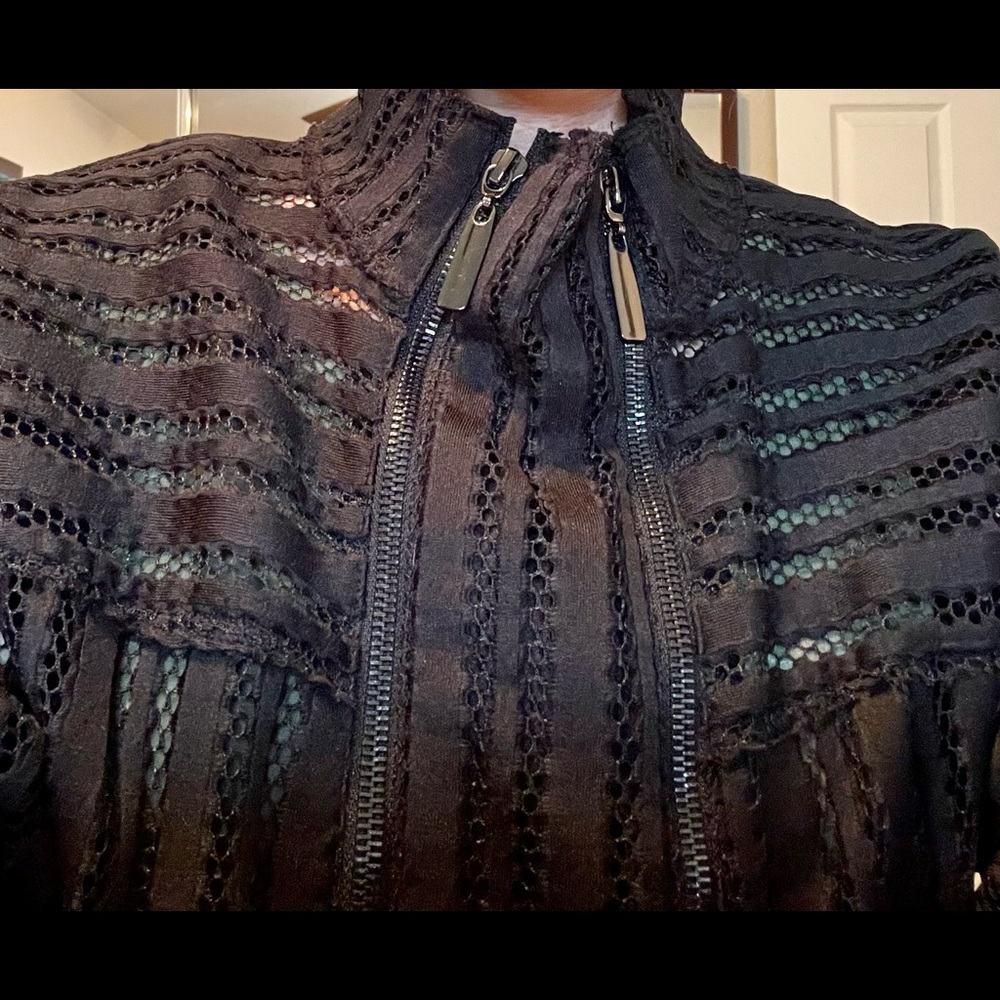IC by Connie K black double zipper jacket. Size small